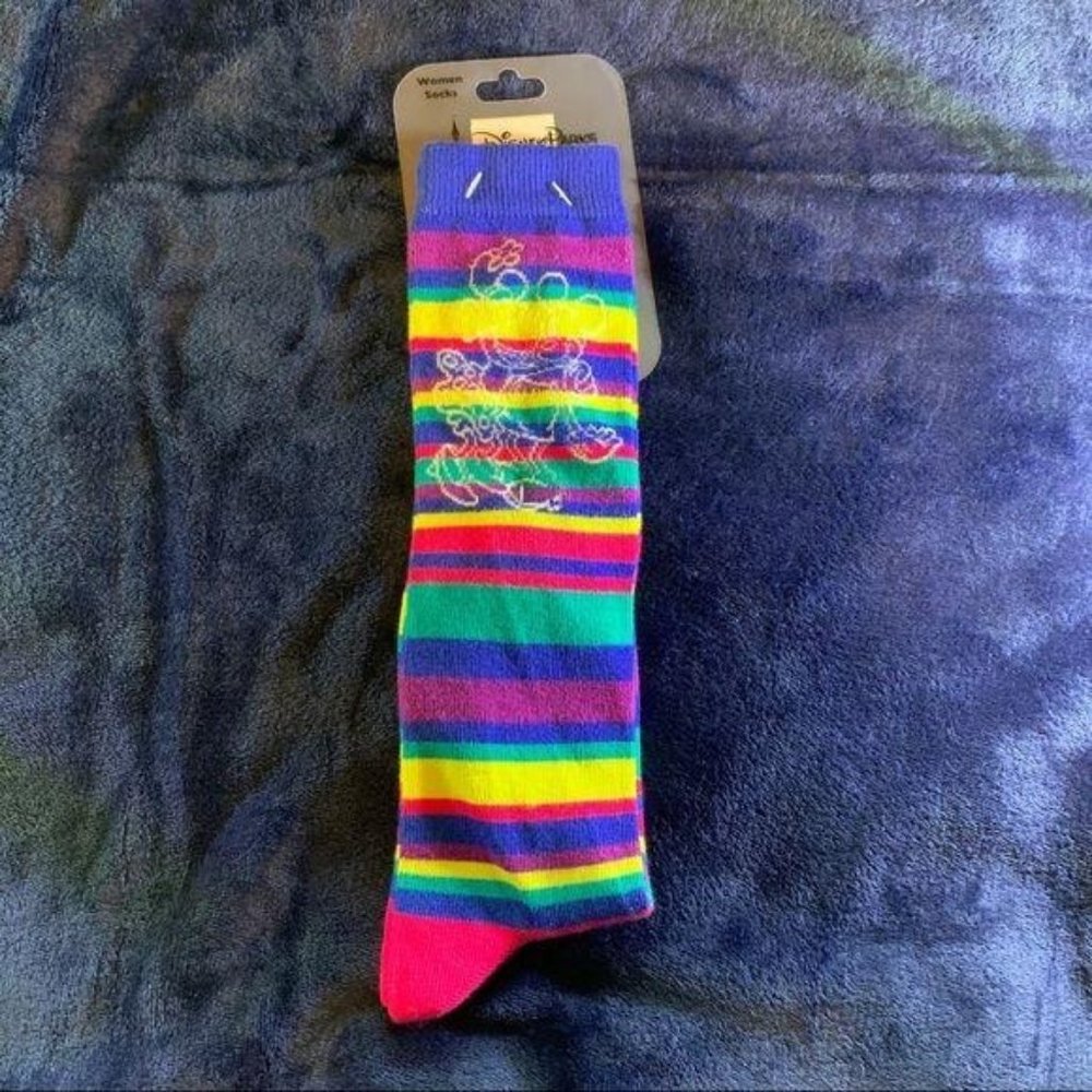 Disney Parks Mickey and Minnie Stripes Socks